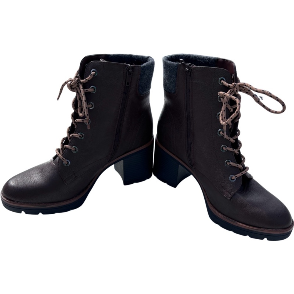 Naturalizer Womens Madalynn 2 Faux Leather Lace-Up Booties 10M